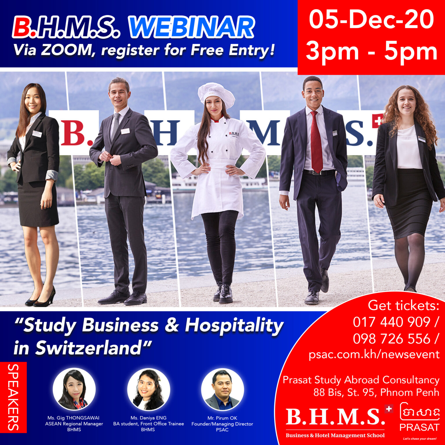 B.H.M.S. WEBINAR: Study Business & Hospitality In Switzerland – Prasat ...